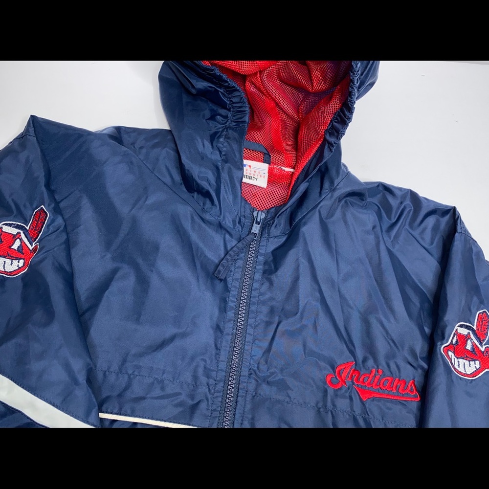 Vintage PUMA Cleveland Indians MLB Full-Zip Hoodie